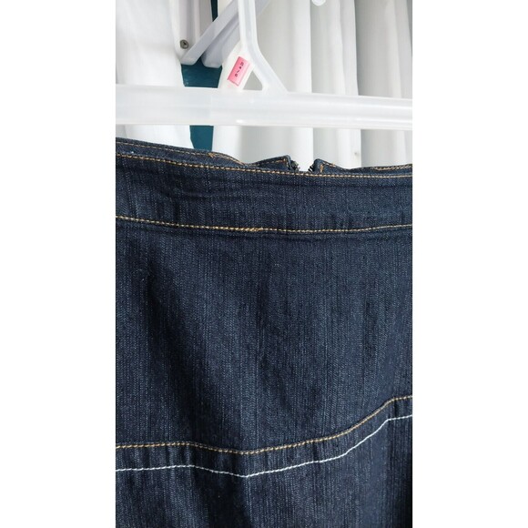 Dark Blue Denim Skirt Knee Length Flare Women's Size 16 Western Cowgirl Fall - Picture 4 of 9